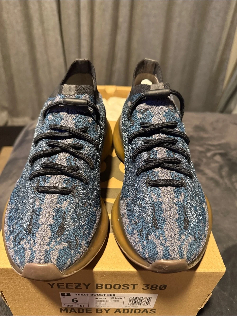adidas Yeezy Boost 380 Blue and Gum Low-Top Sneakers